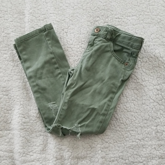Crazy8 Girl's Distressed Adjustable Waist Pants - Picture 1 of 12